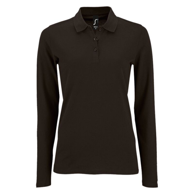 SOL'S Ladies Perfect Long Sleeve Piqué Polo Shirt Thumbnail