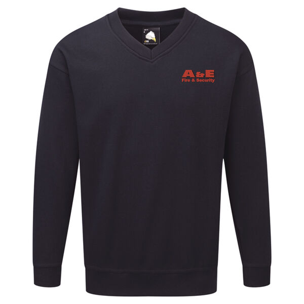 A&E Fire & Security - Orn Buzzard V-Neck Sweatshirt Thumbnail