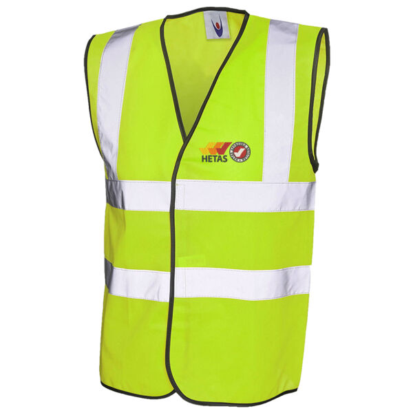 HETAS Retailer - Uneek Hi Vis Safety Waistcoat Thumbnail