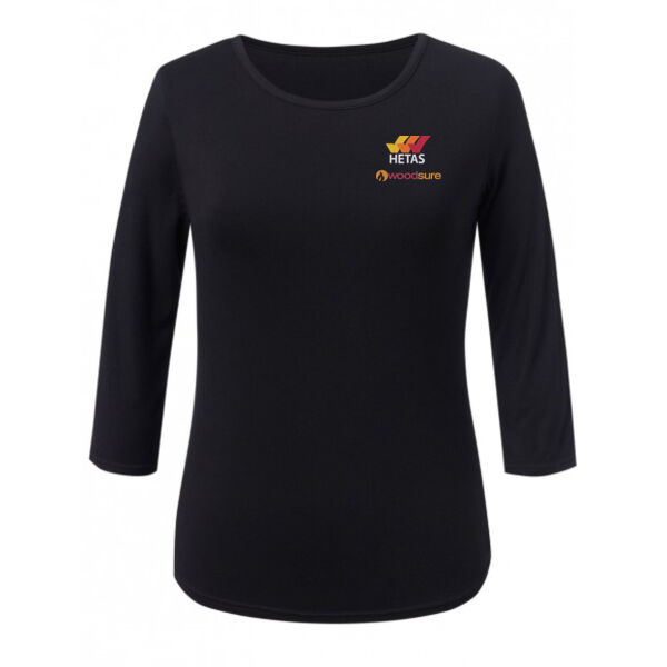 HETAS + Woodsure - Brook Taverner Mira 3/4 Sleeve Stretch Top Thumbnail