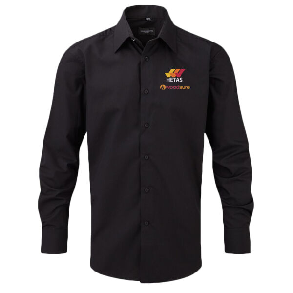 HETAS + Woodsure - Russell Collection Long Sleeve Tailored Poplin Shirt Thumbnail