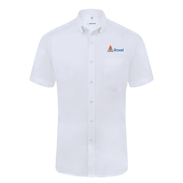 Roxel Office Men's - Disley Bruff Classic Fit Oxford Shirt - Short Sleeve Thumbnail