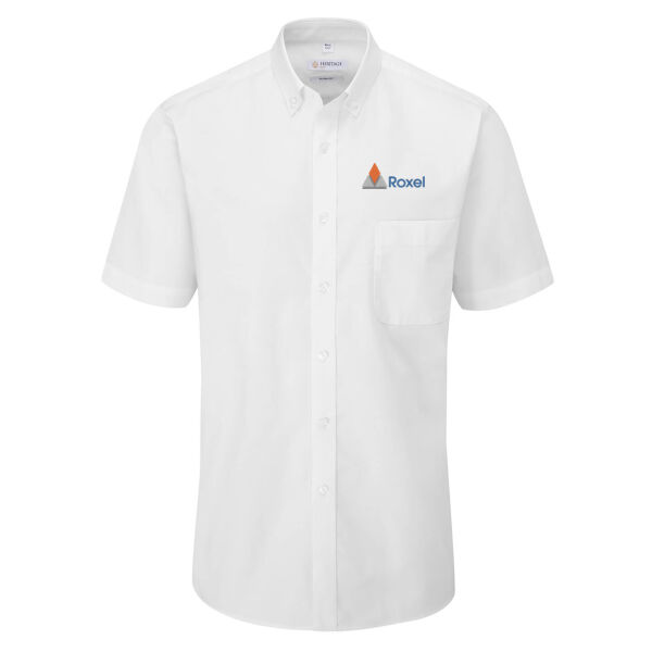 Roxel Office Men's - Disley Bray Slim Fit Oxford Shirt - Short Sleeve Thumbnail