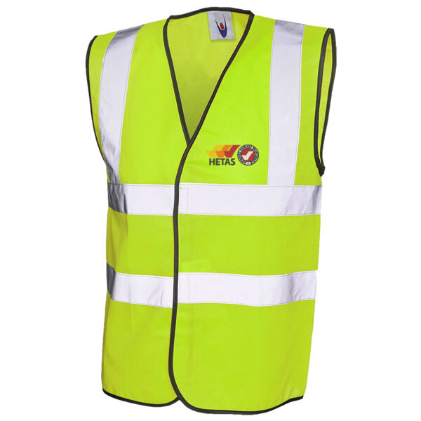 HETAS Biomass Maintenance - Uneek Hi Vis Safety Waistcoat Thumbnail
