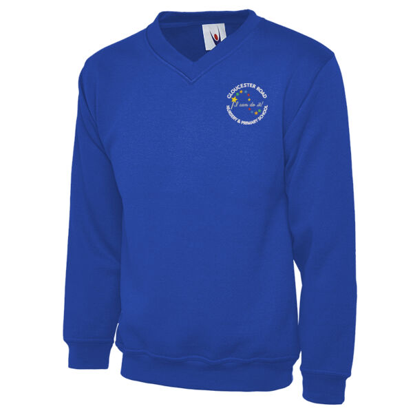 Gloucester Road Primary School - Uneek Children's Classic V-Neck Sweatshirt Thumbnail