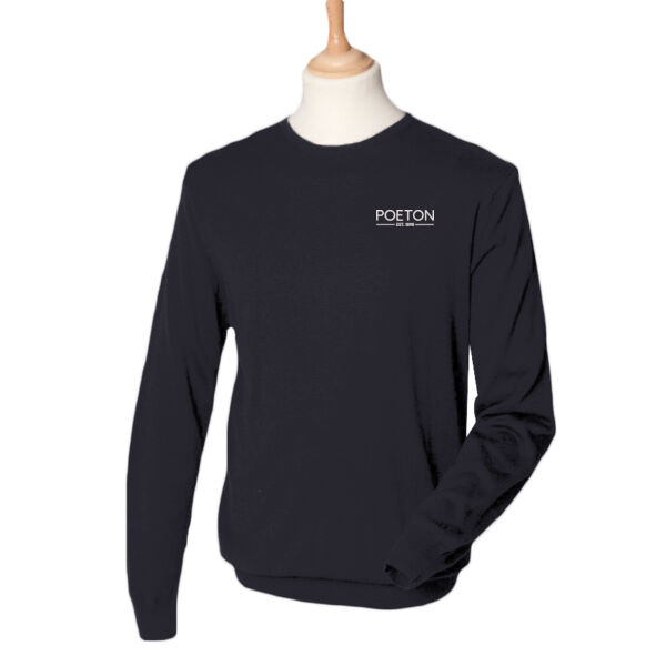 Poeton General Office - Henbury Lightweight Cotton Acrylic Crew Neck Sweater Thumbnail